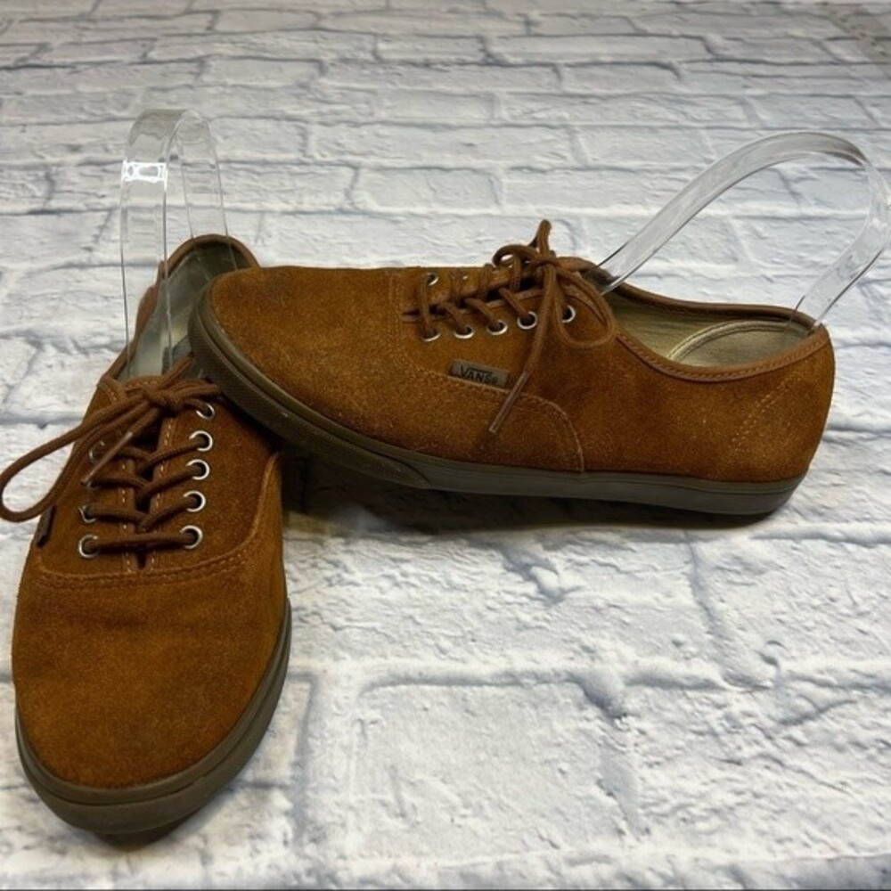 Dark brown suede vans size 7 mens
